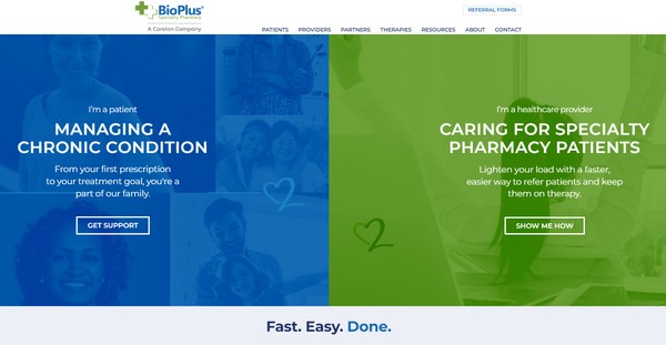 BioPlus Specialty Pharmacy website