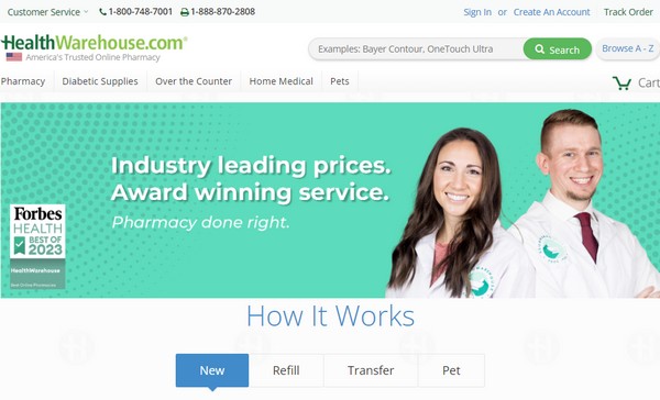 healthwarehouse.com website